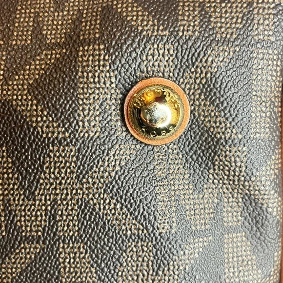 Michael Kors Dark Brown Monogram Duffel Bag Weekender - Picture 13 of 16